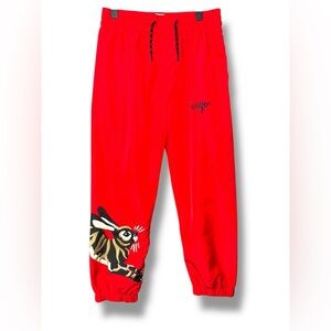 Kenzo Kids TEEN BOYS RED RABBIT LOGO JOGGERS